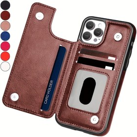 Resim Yapay Deri Cüzdan Kılıfı iPhone 15 14 13 12 11 Pro Max Mini, XR X XS Max 8 7 6S 6 Plus SE2 SE3 2022 2020 Kart Tutuculu Katlanır Arka Kapak 