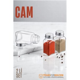 Resim MBB ETİCARET Modacar Cam Tuzluk Biberlik Karabiberlik 2 li SET 