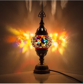 Resim Dekoratif AMPUL HEDİYELİ GECE LAMBASI MOZAİK LAMBA 