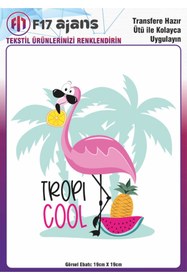 Resim F17 Ajans Ütü Ile Yapışan Tekstil Dtf Baskı Görseli Tropi Cool 