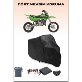 Resim Breen Kawasaki Kx 65 Uyumlu Siyah Motorsiklet Branda, Motor Örtüsü 