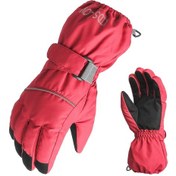 Resim Geeroyoo Kışlık Çocuk Eldiveni - Su Geçirmez Ve Nefes Alabilir, 4-6 Yaş İçin, Kırmızı Renk Seçeneği Kırmızı 