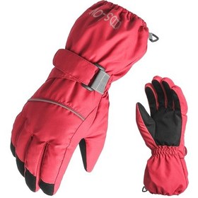 Resim Geeroyoo Kışlık Çocuk Eldiveni - Su Geçirmez Ve Nefes Alabilir, 4-6 Yaş İçin, Kırmızı Renk Seçeneği Kırmızı 