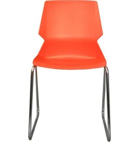 Resim Atom Mora Kırmızı Deri Ev Ofis Toplantı Bekleme Koltuğu U Ayaklı Ergonomik Tasarım Kırmızı 