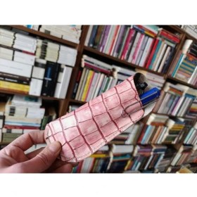 Resim Mahfuz Hakiki Deri Tamamen Emeği 17,5 x 7 cm Gözlük Kılıfı - Kalem Kutu NLU402 