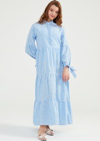 Resim NORMCORE Bebe Mavi Doğal Kumaşlı Pöti Elbise 