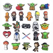 Resim 10 adet/25 adet Yıldız Savaşları Temalı Ayakkabı Çiçekleri, Yaratıcı Karikatür Tasarımı, PVC Yumuşak Jel Boş Ayakkabı Tokası, DIY Bahçe Ayakkabı Süs Tokası, Mükemmel Ev Dekorasyonu, Parti Dekorasyonu, Doğum Günü Hediyesi, Pil Olmadan 