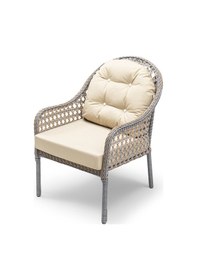 Resim Zen Çay Seti Bahçe ve Balkon Mobilyası Takımı (1+1+Sehpa) Krem 