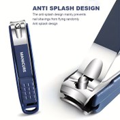 Resim Depolama Kutusu ile Yüksek Kaliteli Anti-Sıçrama Tırnak Makası - Modern Paslanmaz Çelik Tasarım, Hipoalerjenik, 25° Bıçak Açısı, 2-5mm Kesme Aralığı Tırnaklar ve Ölü Işık Bej için, Tırnak Makası, Şık Metalik Kaplama, Dayanıklı Yapı 