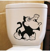 Resim Wc Klozet için Maymun Koku Sticker Yapıştırma 