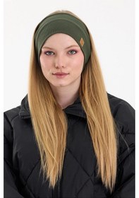 Resim Kadın Pamuklu Kaşkorse, Kaymaz, Terletmez, Ultra Hafif, Spor Saç Bandı Bandana - Tek Ebat / Haki Haki 