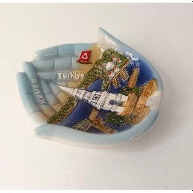 Resim Küllük Kül Tablası Seramik El Görünümlü Türk Bayraklı Ev Ofis Dekor 