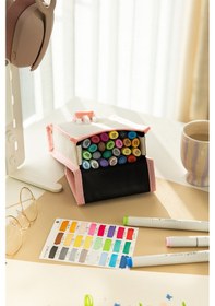 Resim 24 Lü Çift Uçlu Alkol Bazlı Marker Kalem Seti Brush + Chisel 