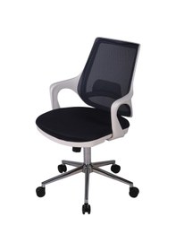 Resim Ofisbazaar Buya Beyaz Fileli Çalışma Koltuğu Ergonomik Şef Ve Toplantı Koltuğu Siyah Fileli Siyah 
