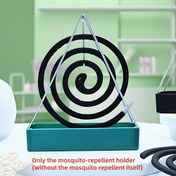 Resim Modern Demir Sivrisinek Kovucu Tutucu, Spiral Tasarım - Kararlı Üçgen Taban, Ev ve Ofis İçin Kolay Temizlenebilir İç Dekor, Sivrisinek Kovucu Cihazı, Şık Metalik Bitiş, Dayanıklı İnşaat 
