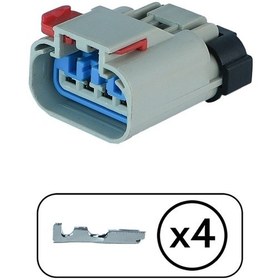 Resim Distribütör Soketi Gri 4 Pin Kablosuz 