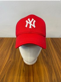 Resim Ny Yankees Nakışlı Fileli Yazlık Beyzbol Cap Şapka Kırmızı 