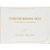 Resim Gaojunshop01 Beyaz B5 Yatay Çizgili Düğün Anı Defteri - Fotoğraflı Dıy Misafir Kitabı 