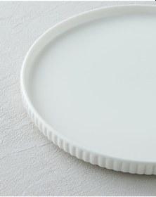 Resim English Home Lunara Porselen Servis Tabağı 24 Cm Beyaz Beyaz 