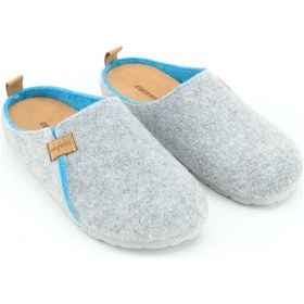 Resim Gezer Kışlık Keçe Comfort Taban Kadın Ev Bahçe Terlik Gt1kze.15423.04.019.k08 Gri 