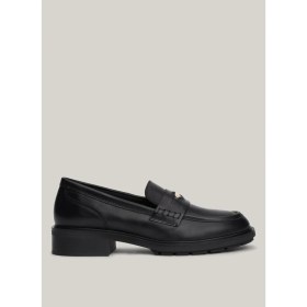 Resim Tommy Hilfiger Tommy Hilfiger Deri Siyah Kadın Loafer Fw0Fw08029Bds 