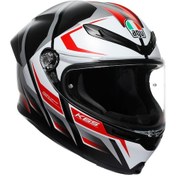 Resim Agv K6 S E2206 Mplk Karve Configuration Kapalı Kask Beyaz - Kırmızı - Siyah 