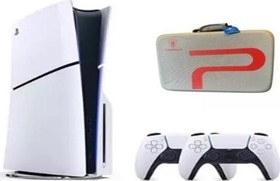 Resim Playstation 5 Slim CD Versiyon + 2. Dualsense Ps5 Kol+ Sony Playstation 5 Taşıma Çantası Gri 