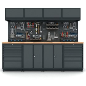 Resim İdeal Ekipman 2.4 Metre Modüler Çalışma Tezgahı İE.36.18.16 