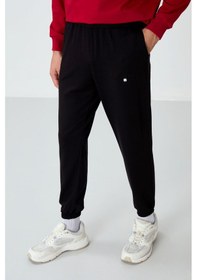 Resim Tommy Life Kırmızı - Siyah Casual O Yaka Lastik Paça Pamuklu Erkek Oversize Eşofman Takımı - 85120 Kırmızı - Siyah 