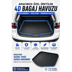 Resim Solveks Volvo XC90 Plug-In 2024+ Model Uyumlu Araca Özel Kesim 4d Bagaj Havuzu Tam Koruma 