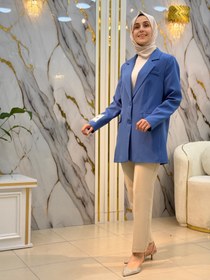 Resim ESSE KOLU ARMALI BLAZER CEKET 6001 - Ekru / XL (44-46) 
