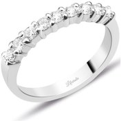 Resim 0.39 Ct Pırlanta Yarım Tur Yüzük 