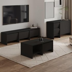 Resim Laris Üçlü SET – TV Sehpası, Konsol ve Orta Sehpa ile Modern Yaşam Alanları İçin Takım 