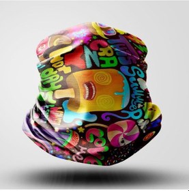 Resim Sugar Motorcu Bandana Maske Outdoor Boyunluk Unisex Siyah 