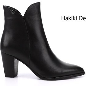 Resim Gönderi R Siyah Fermuarlı Sivri Burun Hakiki Deri Bot Siyah 