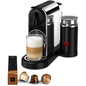 Resim Nespresso D145 Citiz Platinum Bundle Espresso Kahve Makinesi, Titan + Süt Köpürtücü 