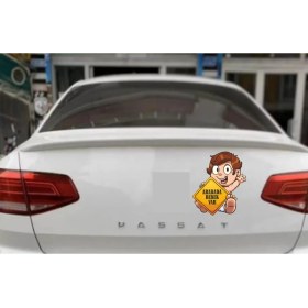 Resim Sticker Usta Arabada Bebek Var Sticker Araba Sticker 00299 