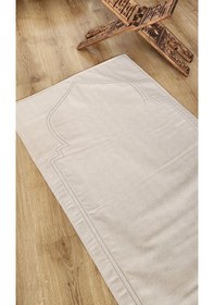 Resim Seccade Naturel Düz Ham Keten Yumuşak Iç Dolgulu 70x115 Sade Ç2 Bej 