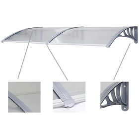 Resim Kapı Üstü Pratik Sundurma 300 X 100 Cm Gri Gri 