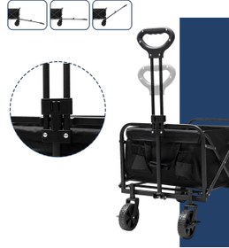 Resim Ebax Taşıma Arabası Vagon El Arabası Katlanır 65 Kg Kapasiteli 