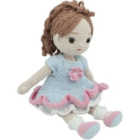 Resim Amigurumi Ayşegül Bebek - Mavi Elbiseli - Anatoya 