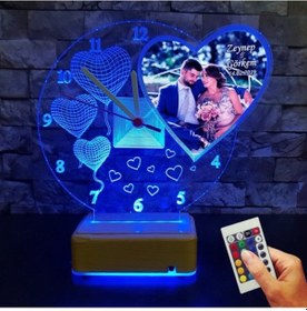 Resim Resimli Kalpli Gece Lambası Sevgiliye Hediye Resimli Led Lamba 