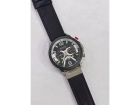 Resim Curren Deri Kordonlu, Kronometreli, Takvimli, Su Geçirmez, 2 Yıl Garantili Erkek Kol Saati 