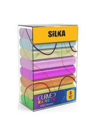 Resim Silgi Sg.51 Silka Curved Rainbow 8 Li Neon Pastel 30 Lu Stand 
