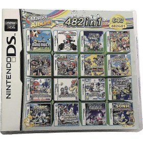 Resim Oyun Konsollarının Çoğu D / 2ds / 3ds Konsolu İçin Uygun 482 Klasik Nostaljik Oyun İçeren 482 In 1 Oyun Kartı 