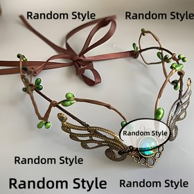 Resim Goth Elf Fairy Tale Crown Headpiece, Rol Oynama İçin Koyu Elf Kostümü, Gotik Düğün Fotoğraf Arka Plan Dekorasyonu, 25 Sahneye Uygun 