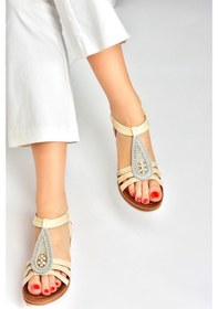 Resim Fox Shoes Bej Günlük Kadın Sandalet M258313709 