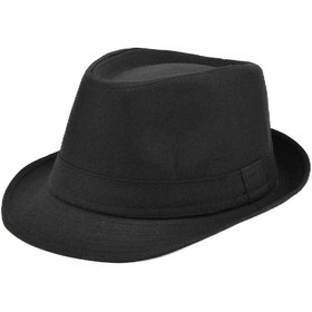 Resim AyrStore Çocuk Boy Siyah Kumaş Fötr Şapka Gösteri Şapkası Michael Jackson Şapkası 54 No 
