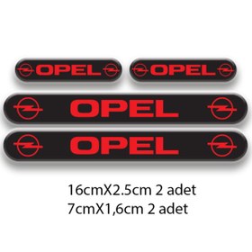 Resim MOTOSEPETİM Otomobil OPEL 3D DAMLA 4'LÜ OTO STİCKER SET 1 