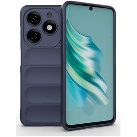 Resim Tecno Spark 20c Kılıf Elde Tutma Kolaylıkla Kaydırmaz Kenar Line Dizayn Optietnik Kapak Lacivert 